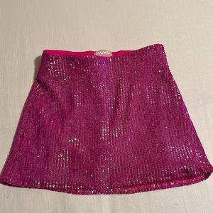 Show Me Your MuMu pink sequin skirt